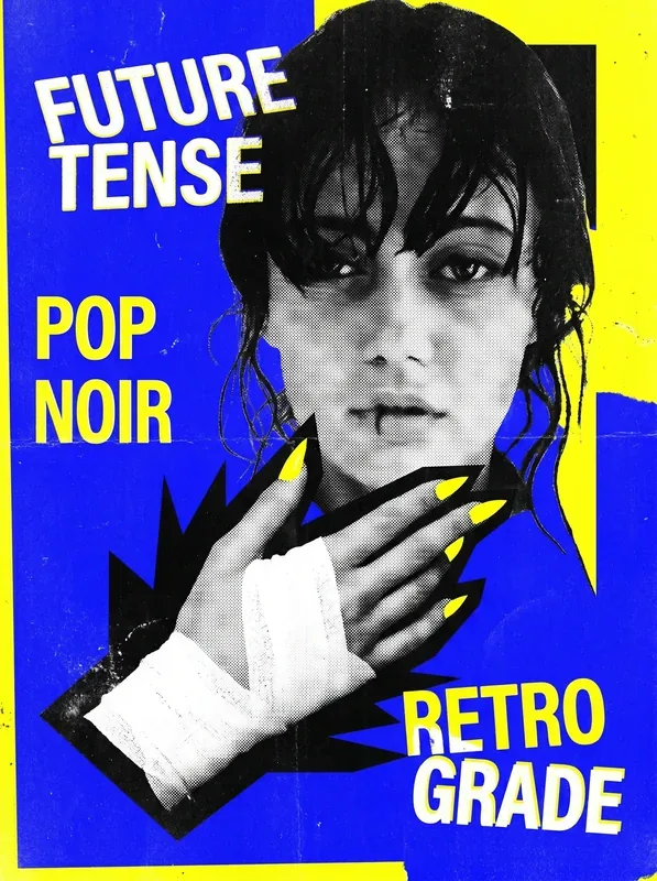 Ilustración experimental de estilo retro con composición creativa
